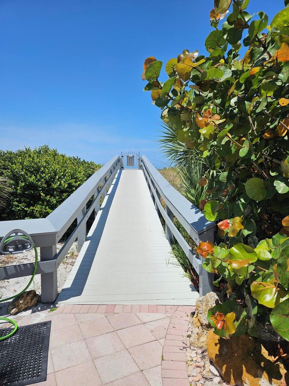 Gated private beach access