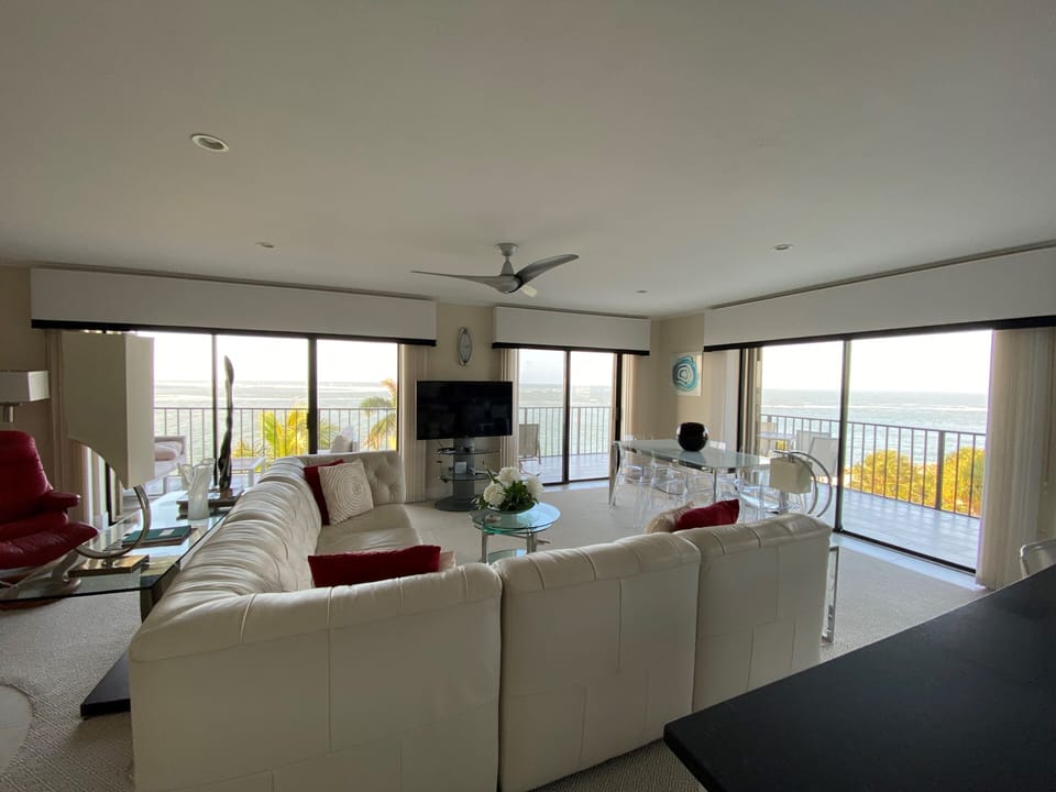 Contemporary Living room from kitchen