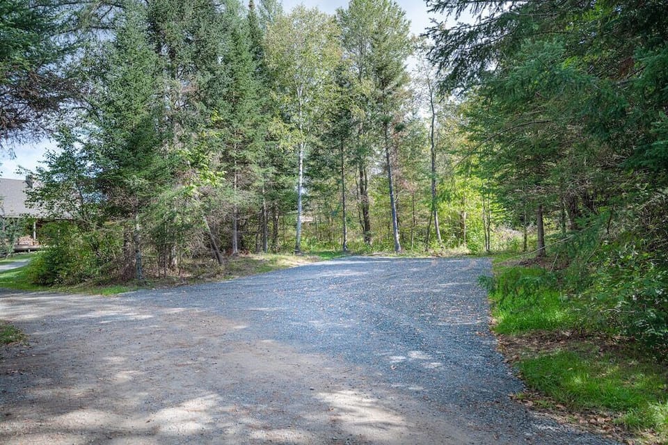 Plenty of parking, big enough for snow mobile trailers and cars.