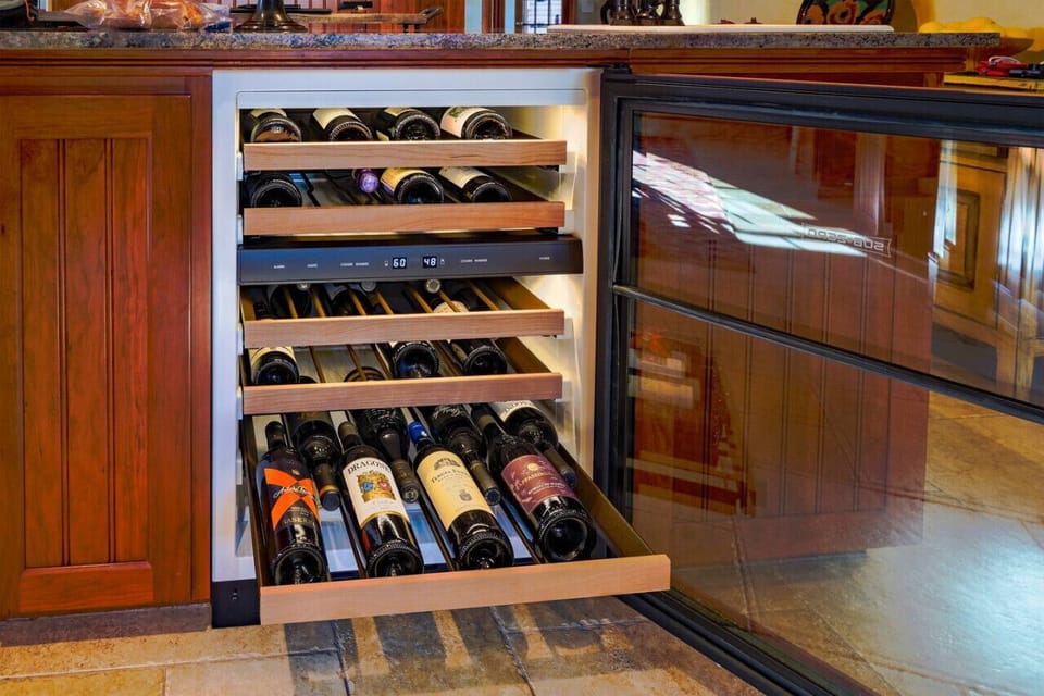 Purchase a bottle of wine  - stocked with white and red.