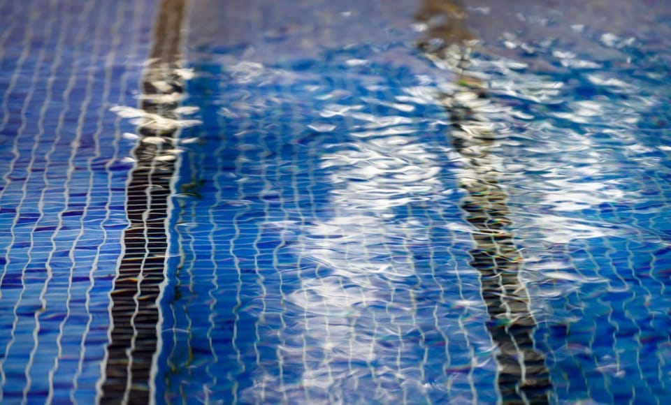 Details of the pool on the terrace of the luxury Split villa by the sea