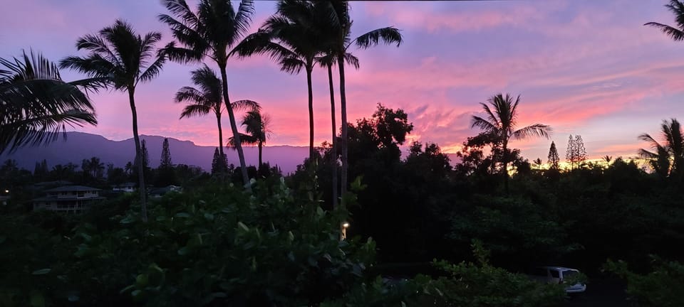 From Deck - Sunset on the Napali coast