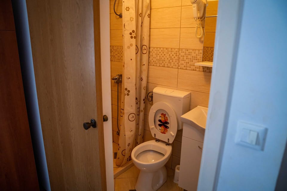 Double Room (Double Room) | Bathroom | Shower, towels, soap, shampoo