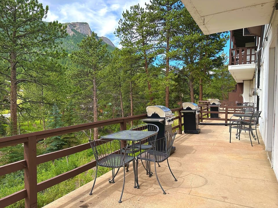 Patio with Table and Gas Grill