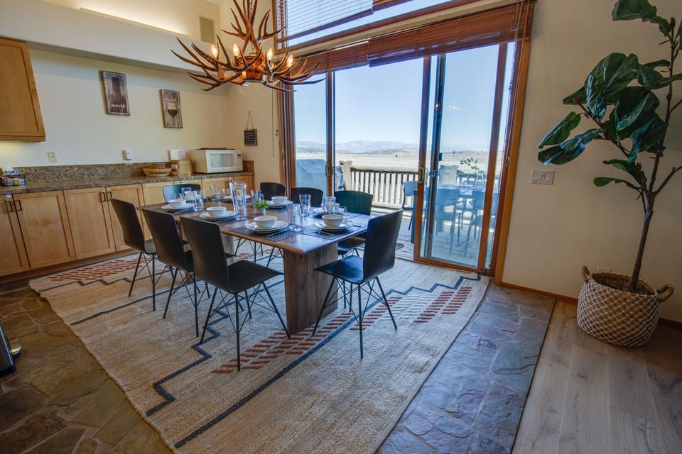 Large dining area sits up to 16 guests.