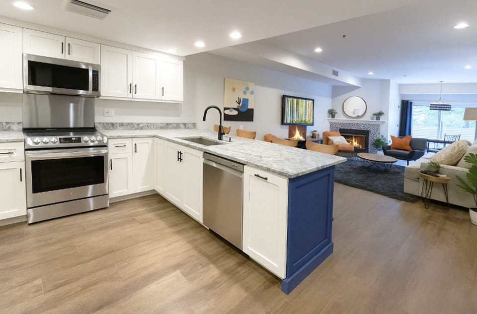 Open floor plan  to cook, eat, adn enjoy  - altogether