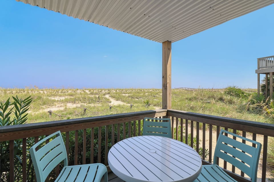 Deck with an ocean view