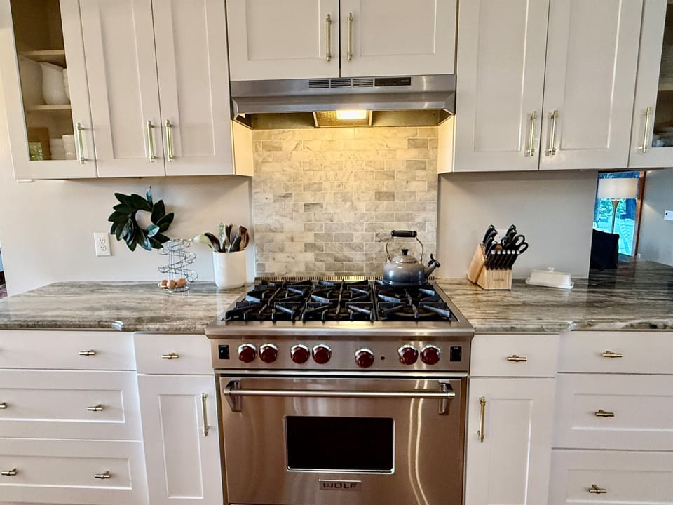 Chef's Kitchen with Wolk Range, High End Appliances