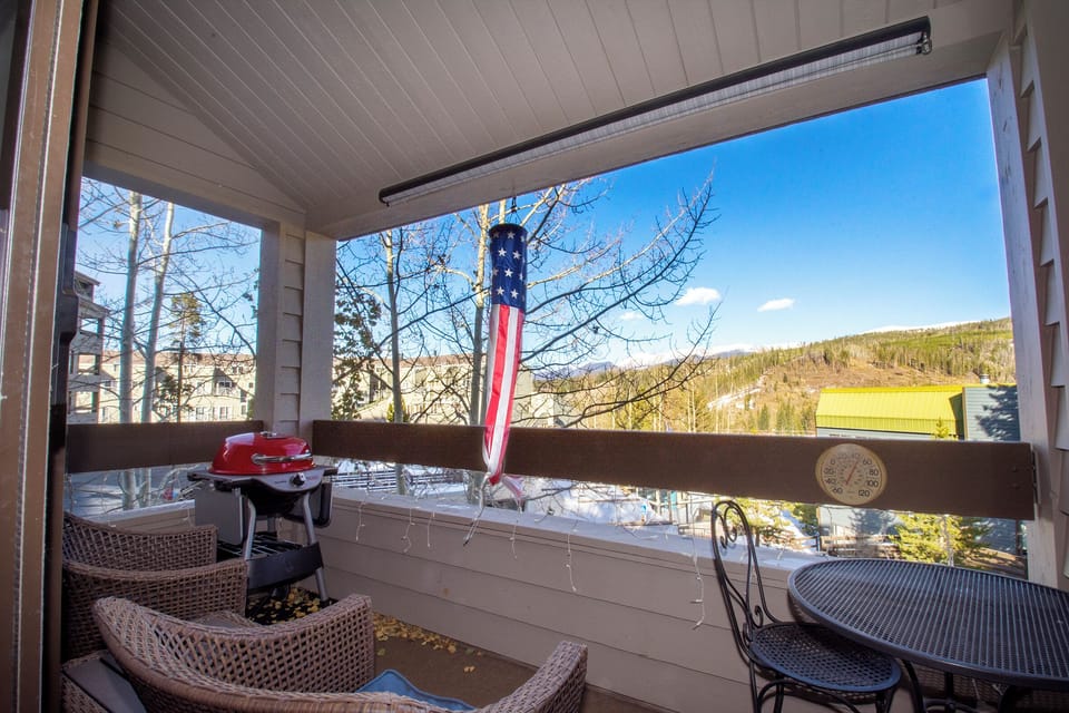 Step onto your private mountain balcony where crisp air and stunning views await your morning coffee or evening relaxation.
