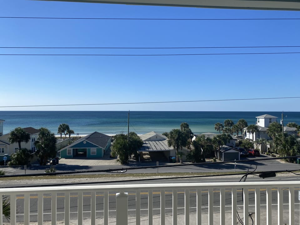 View from Balcony across Front Beach Rd and Oleander.