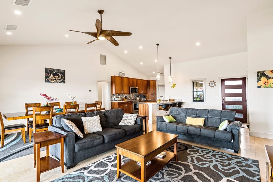 Living room area with two couches