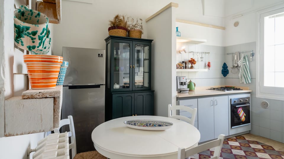 Apartment, 1 Double Bed with Sofa bed, Balcony, City View | Private kitchen | Full-size fridge, microwave, oven, stovetop