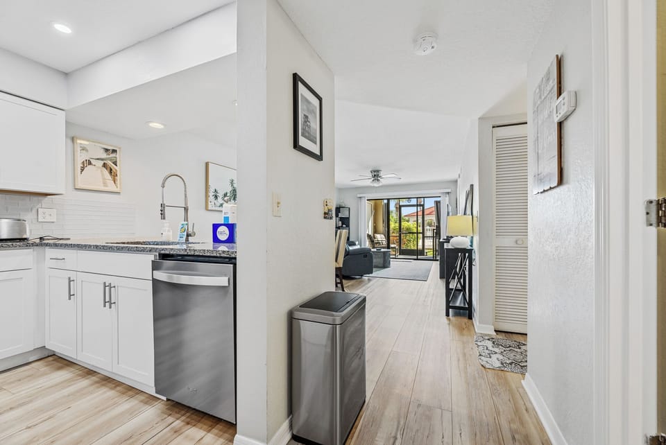 The condo is an open floor plan