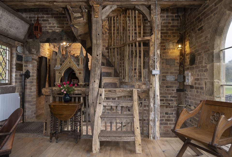 The staircase to the first floor