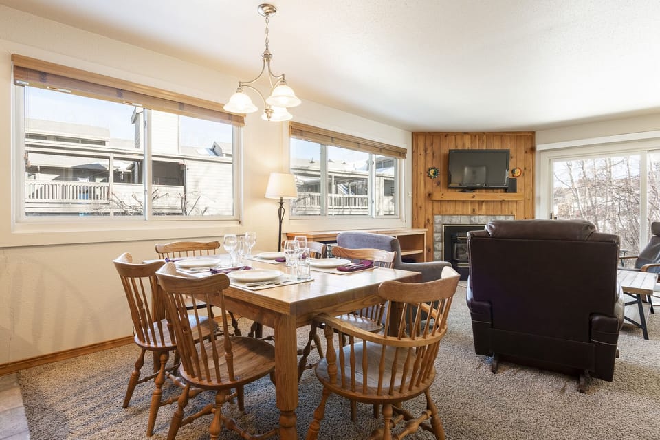 Dining table with seating for 