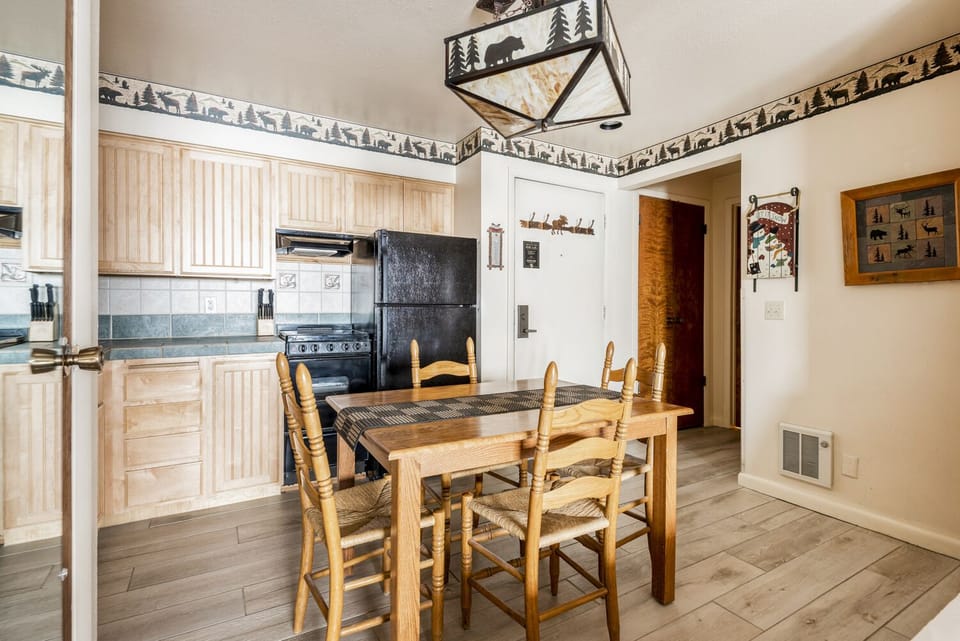Dining area and kitchen