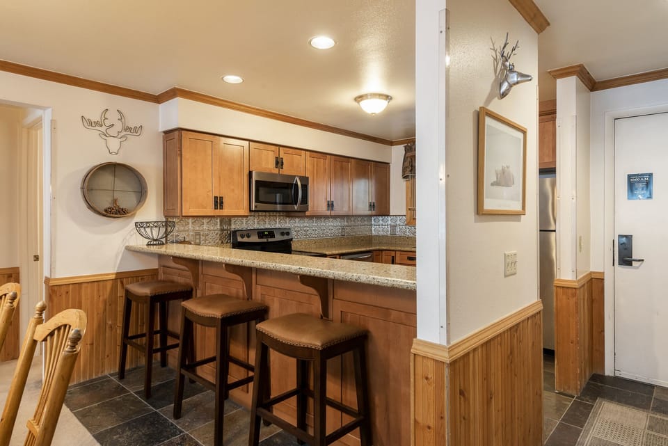 Additional seating at the breakfast bar
