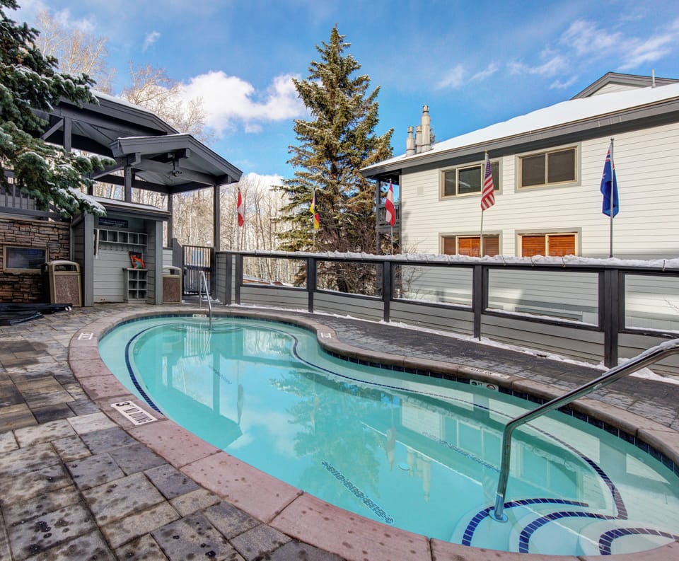 The Snow Flower Condominiums heated pool 2