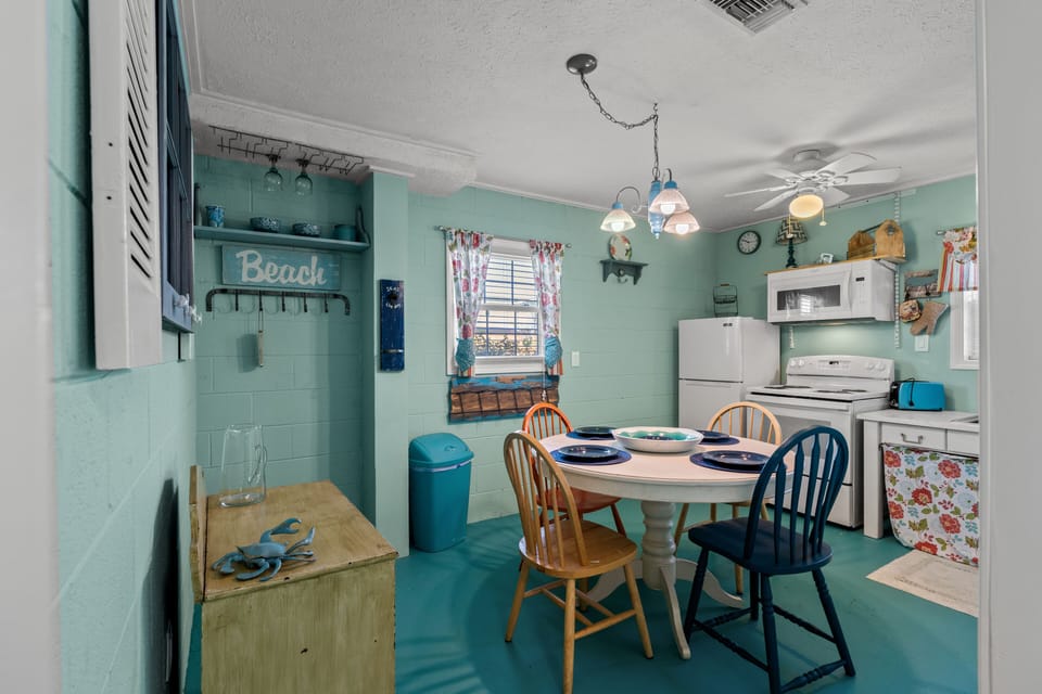 Downstairs Fully Equipped Kitchen & Dining Area