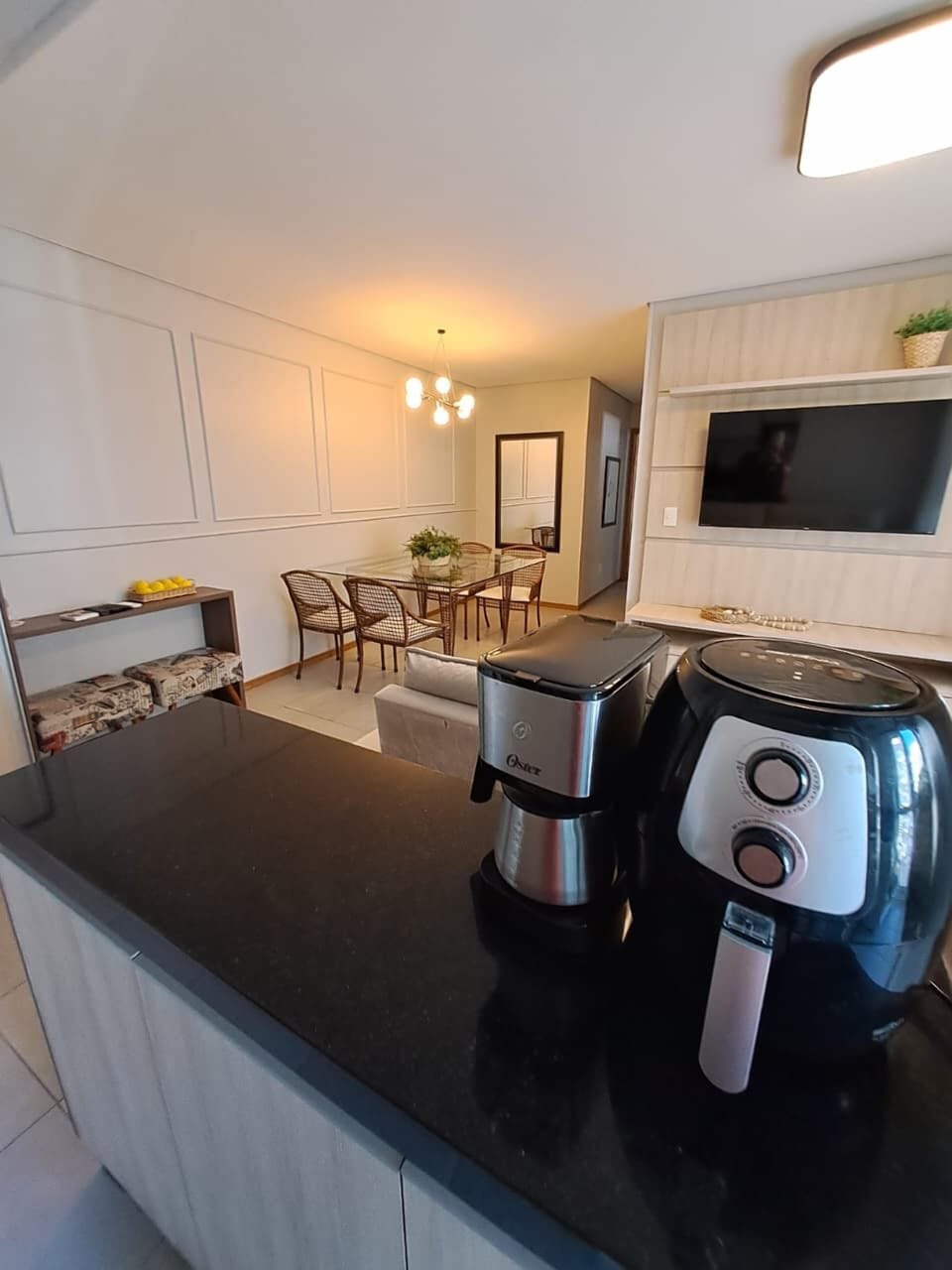 Premium Apartment | Private kitchen | Fridge, microwave, oven, blender