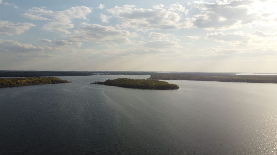 Above view of lake 