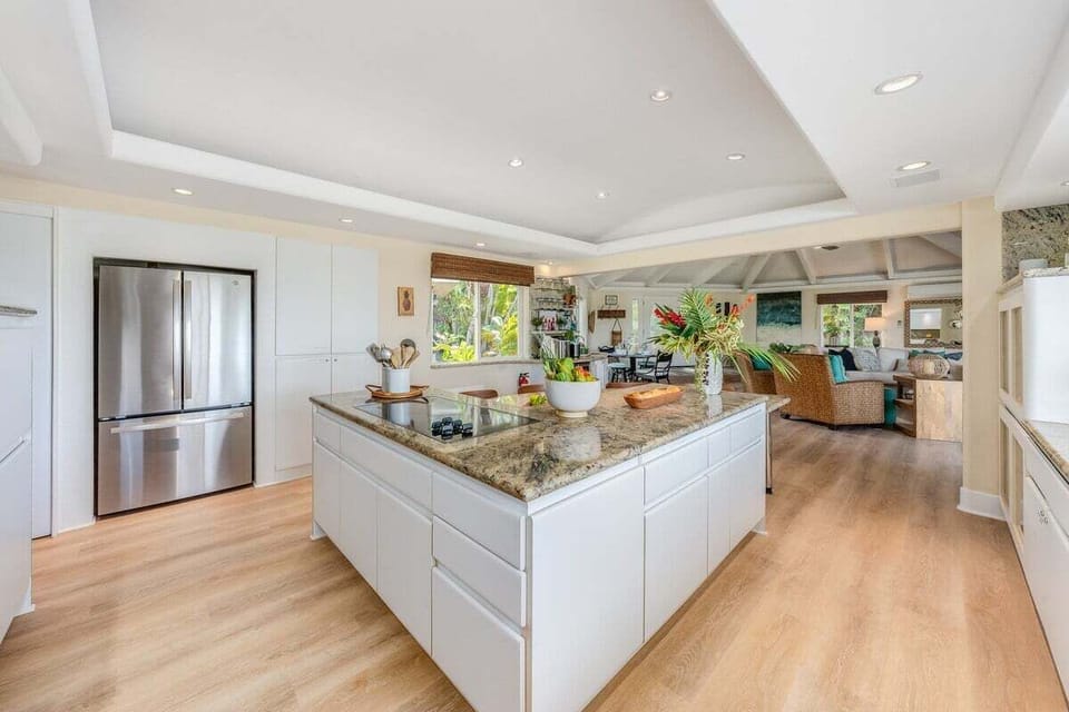 Perfect for entertaining, this kitchen offers a spacious island and plenty of natural light