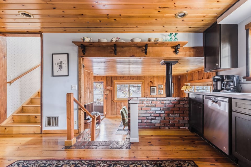 Living room opens up to the kitchen.