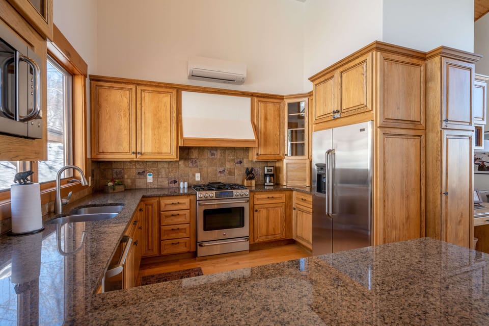 The updated kitchen is perfect for the chef in your group