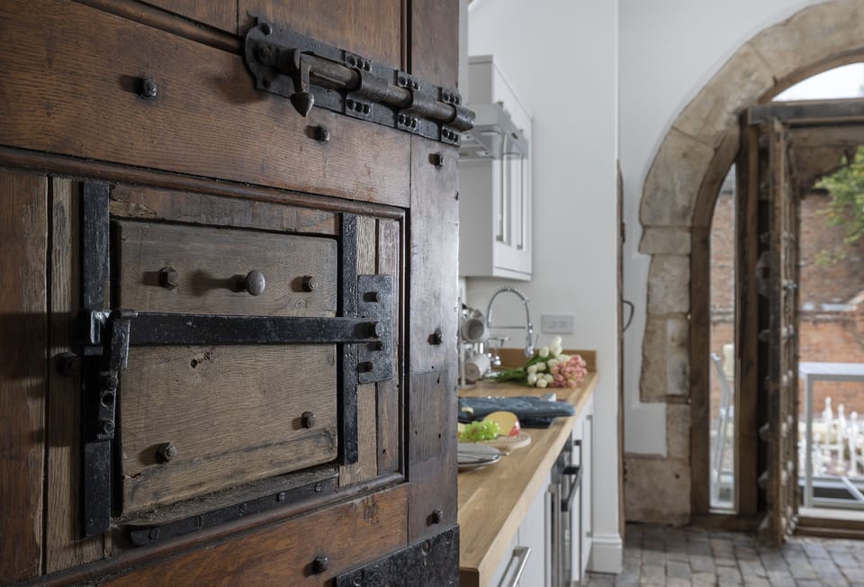 Ancient, fortified doors within the property