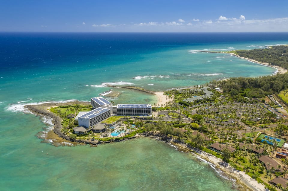Turtle Bay Resort aerial view.