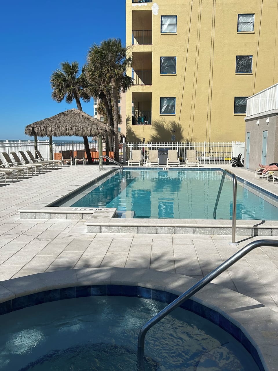 Pool baths at north end of pool area