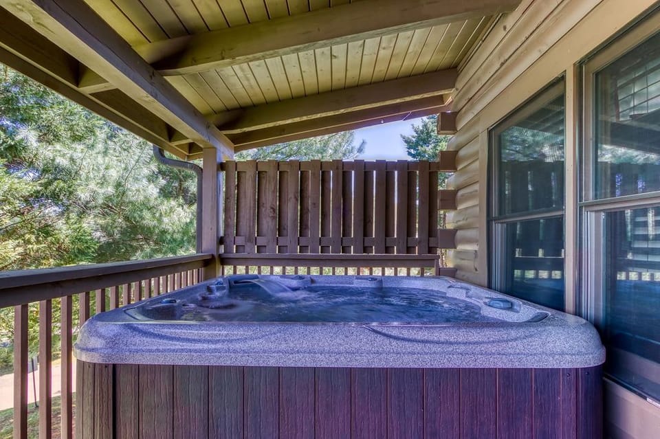 Relax in the personal hot tub