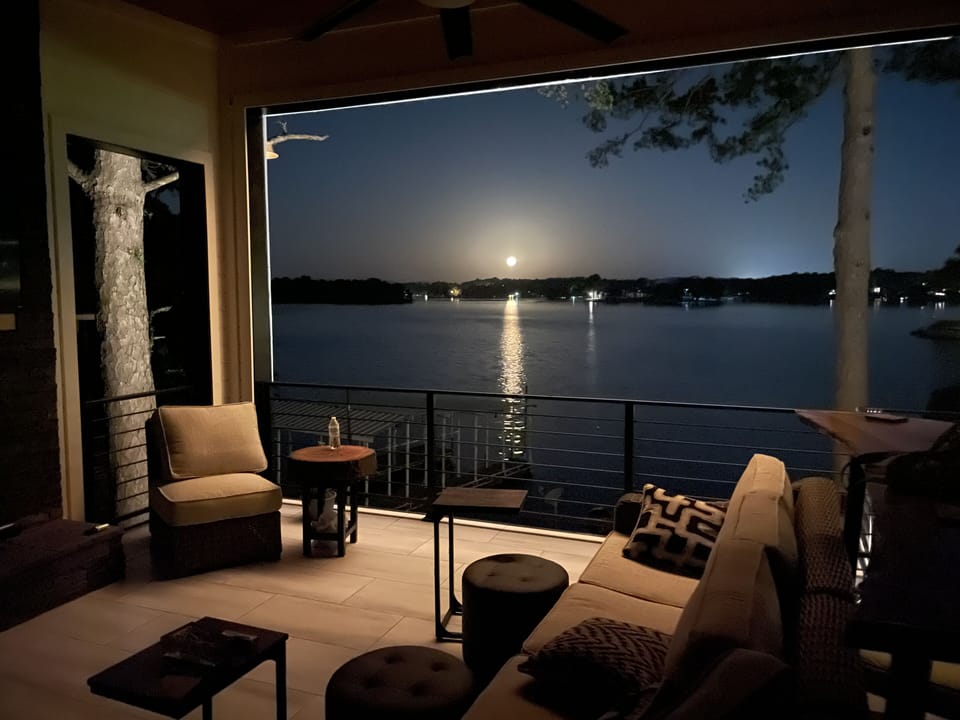 Not just great sunsets, the moon is pretty amazing from the porch too! 