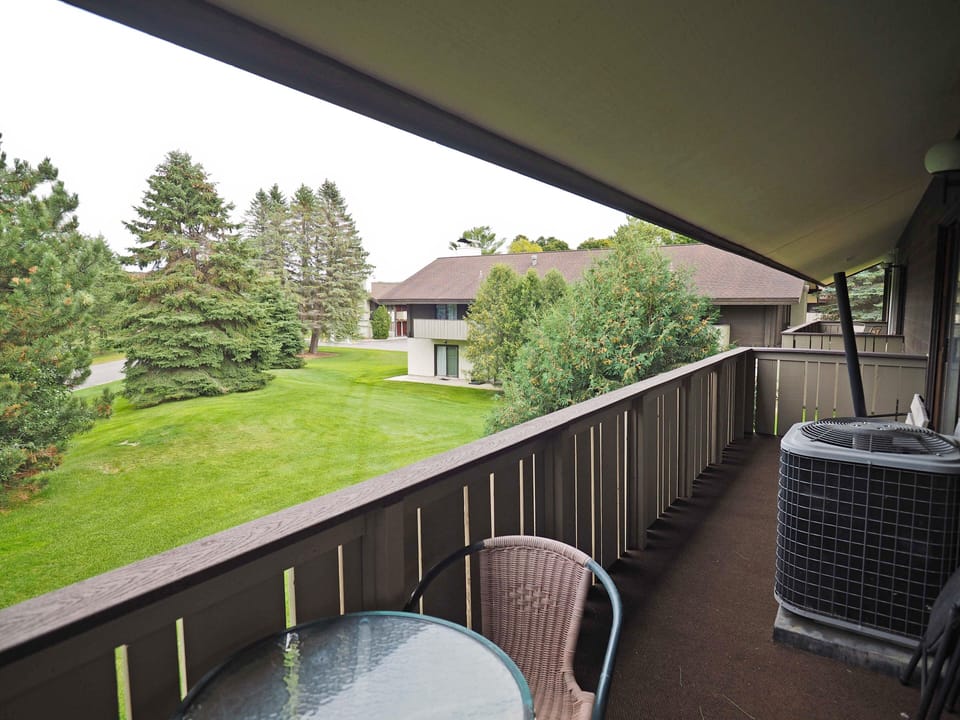 Just out the back door of the condo is the Boyne Tennis/Pickleba