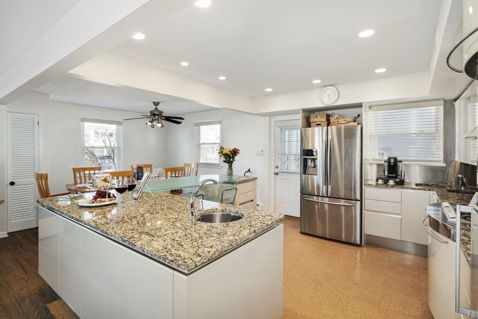 Euro style chef's kitchen with Gaggenau appliances