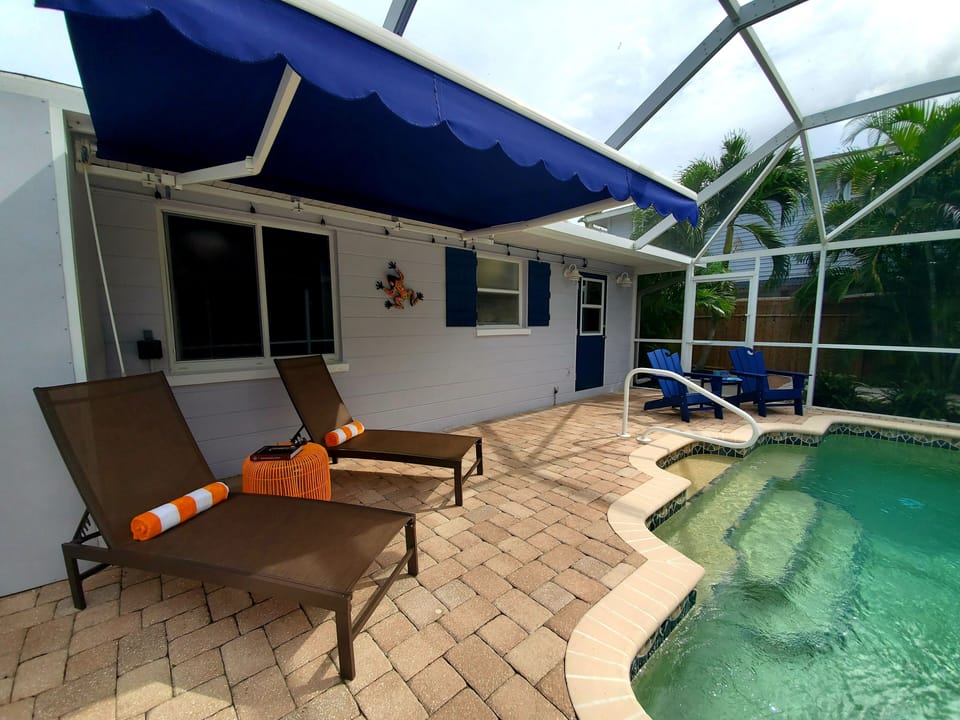 Enjoy time spent by the heated swimming pool.
