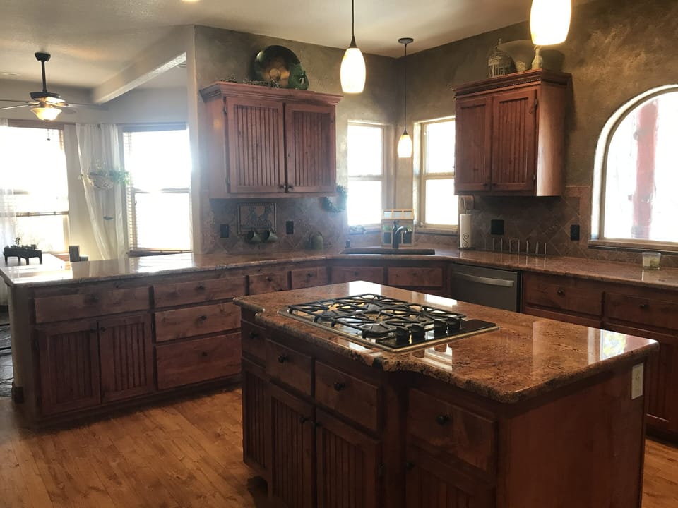 Kitchen with nook adjoining. Large dining in a separate area
