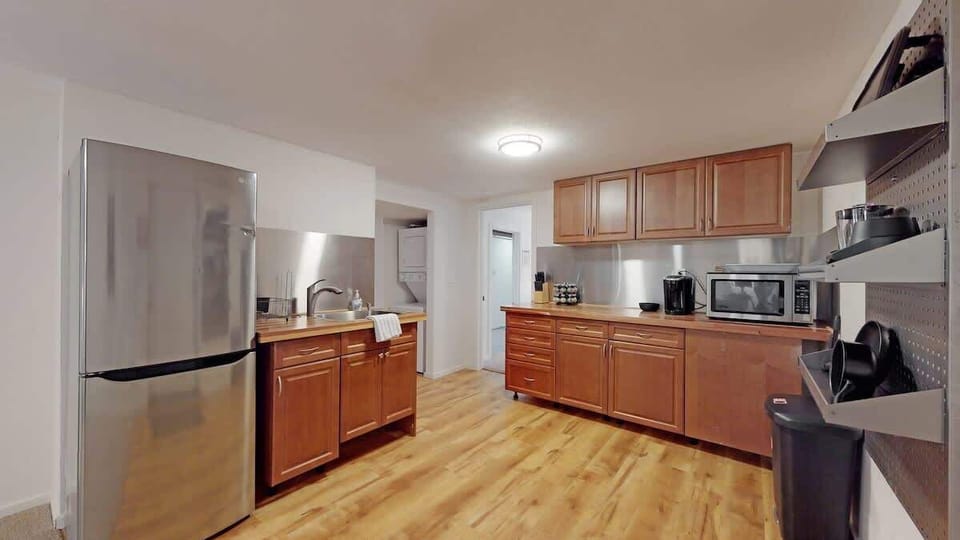 Kitchen has tons of appliances