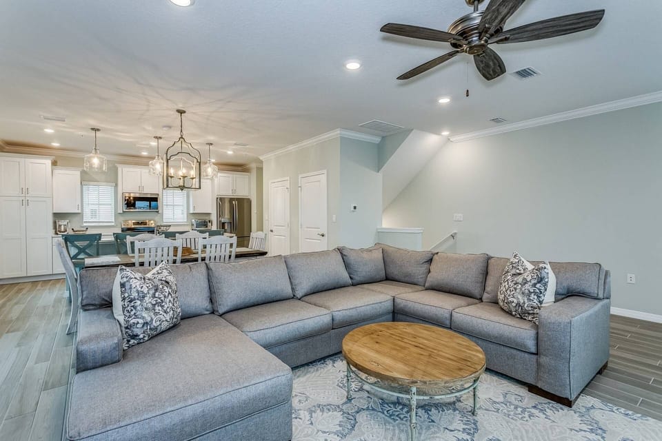 Sit back and relax and watch your favorite shows from the smart tv in the living room