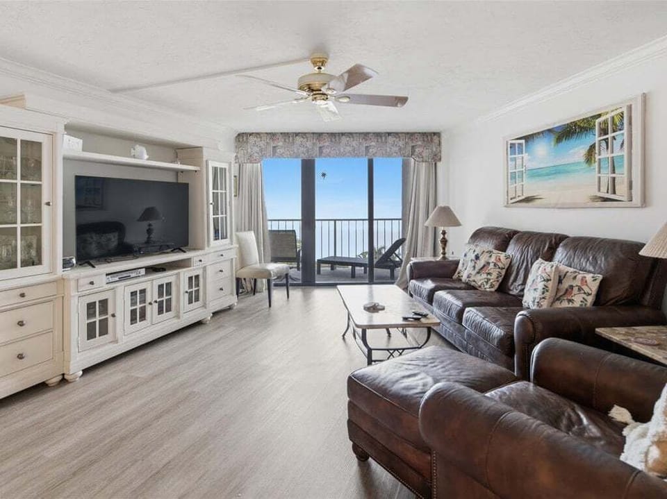 living room with beach view
