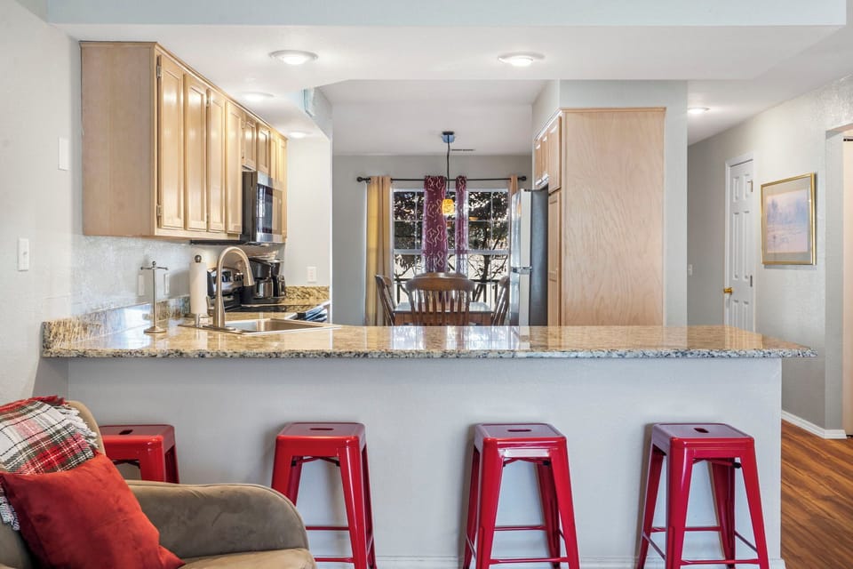Full Kitchen with Additional Bar Seating