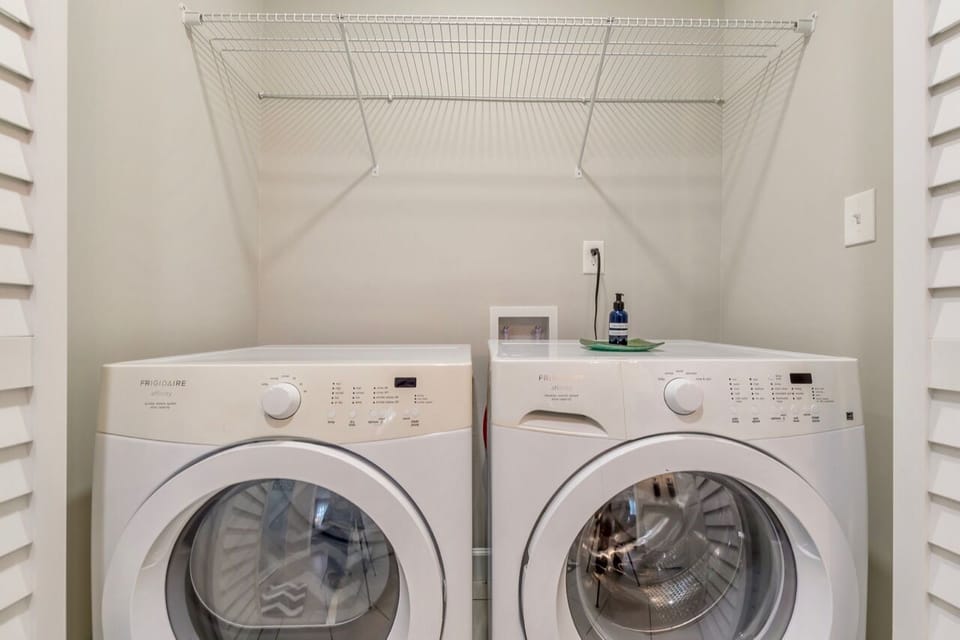 Laundry machines for your convenience.