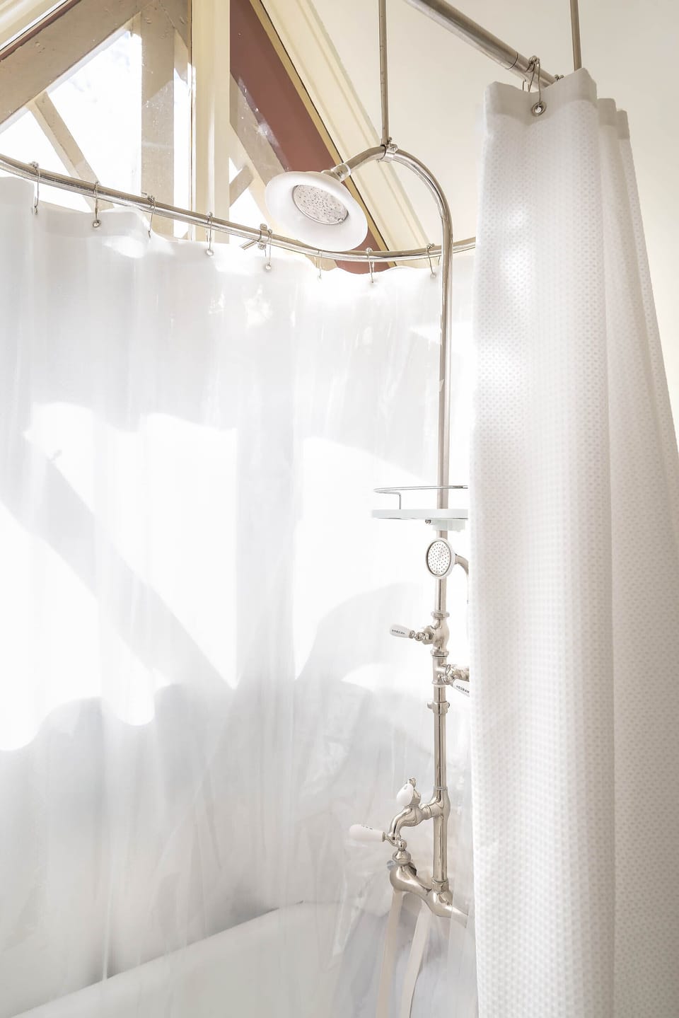 Upstairs Bathroom, Shower-Over-Claw-Foot-Tub