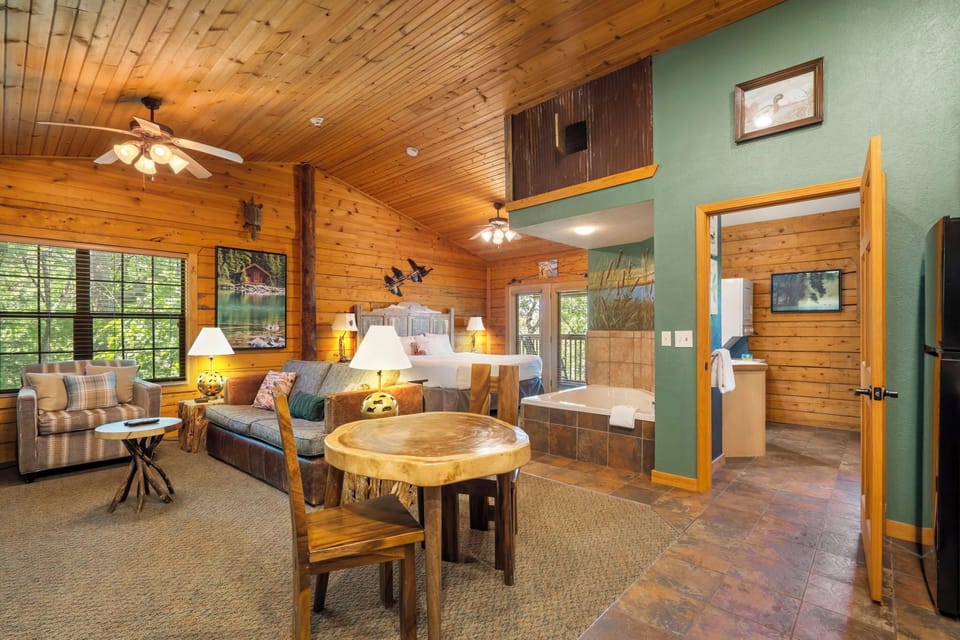 Living Space with Cable TV, Queen Sofa Sleeper, Seasonal Gas Fireplace