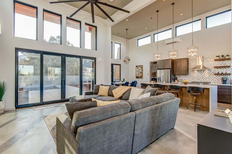 Great Room with Contemporary Decor