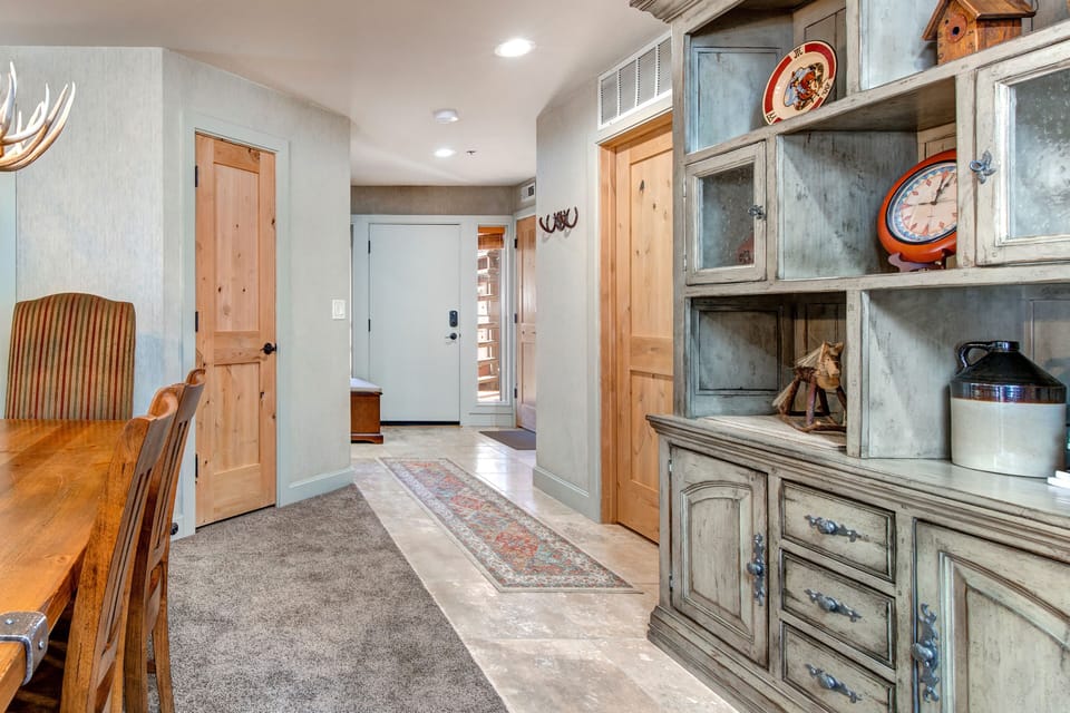 Condo Entry with Bench and Coat Rack