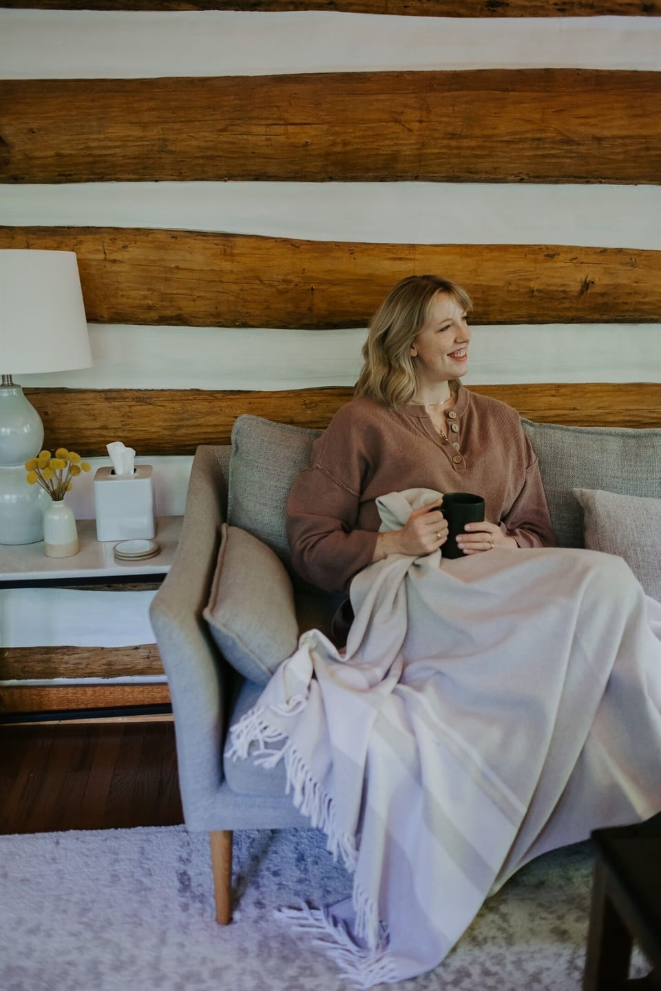 Cozy up with a morning coffee (local grinds offered) in the upstairs living room, surrounded by hand-hewn log walls and natural accents. Relax, unwind, and take in the warm, inviting atmosphere of Hemlock Hill Cabin. ☕🛋️🌲
