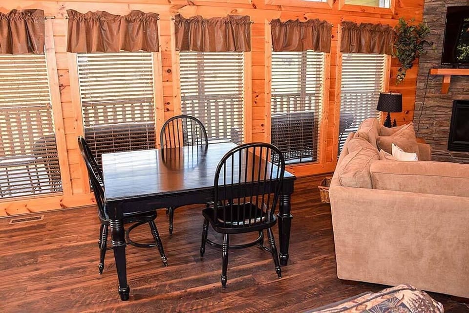 upstairs has a dining/card table as well