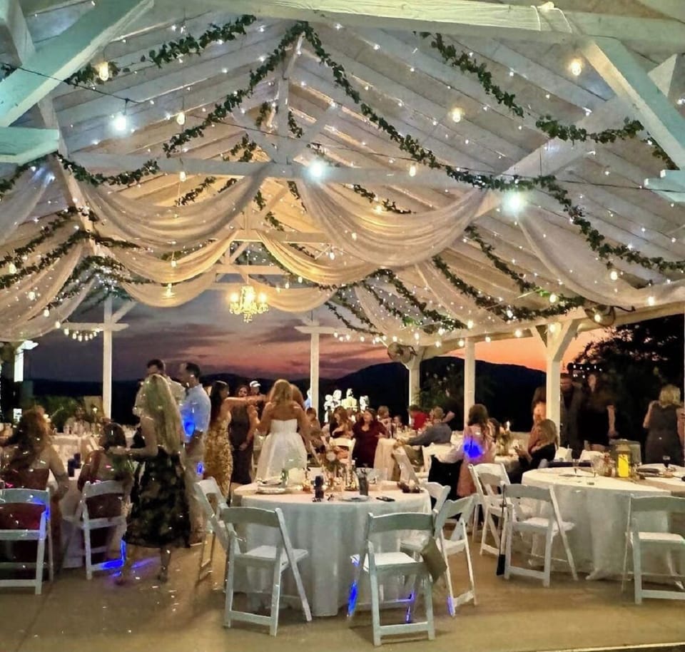 Outdoor banquet area