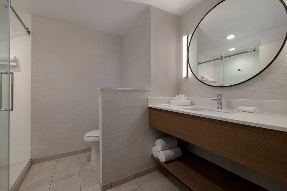 Free toiletries, hair dryer, towels